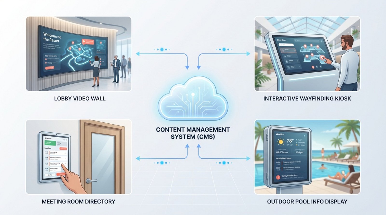 Content management system for digital signage
